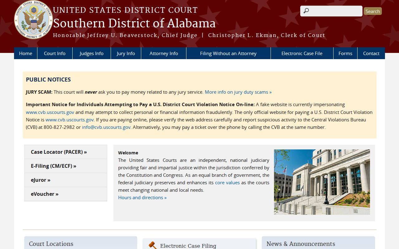 Orrville court docket Southern District of Alabama source